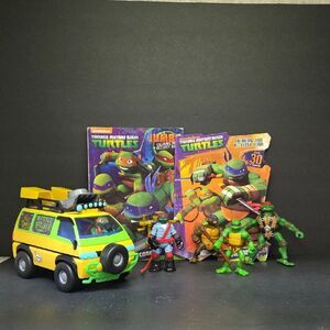 TMNT Mutant Mayhem Pizza Blaster Van Vehicle  No Remote Plus Figures, Coloring B